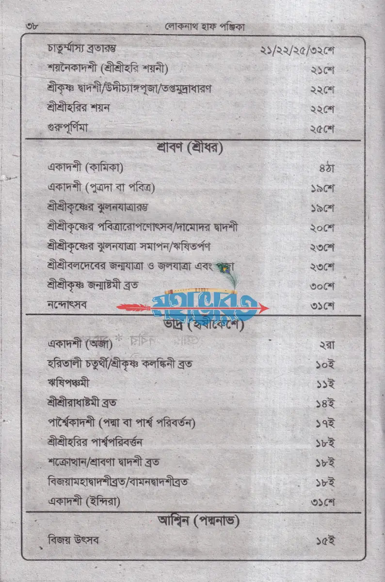 ৭৪ তম বর্ষ লোকনাথ হাফ পঞ্জিকা ১৪৩২ সনের Hindu Religious Books