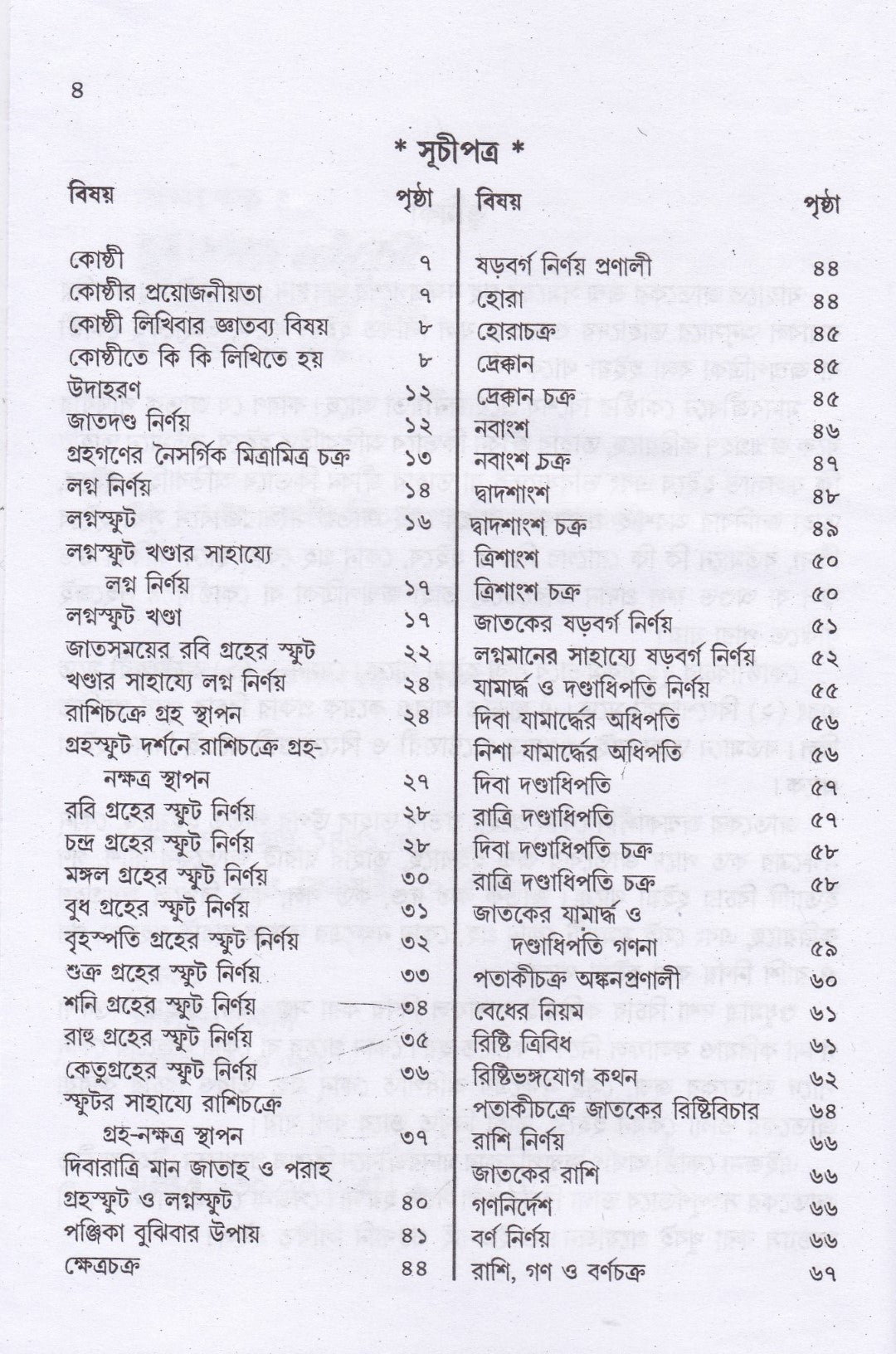 সহজ কোষ্ঠী বিচার ও লিখন প্রণালী