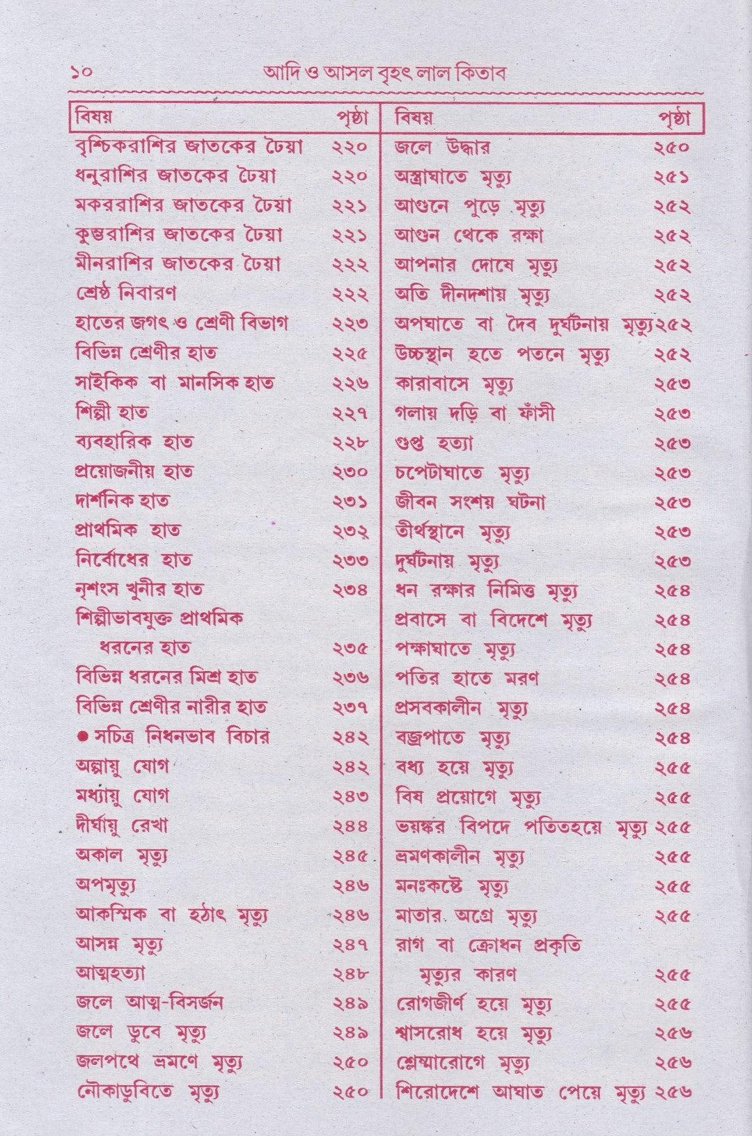 বৃহৎ আদি ও আসল লাল কিতাব