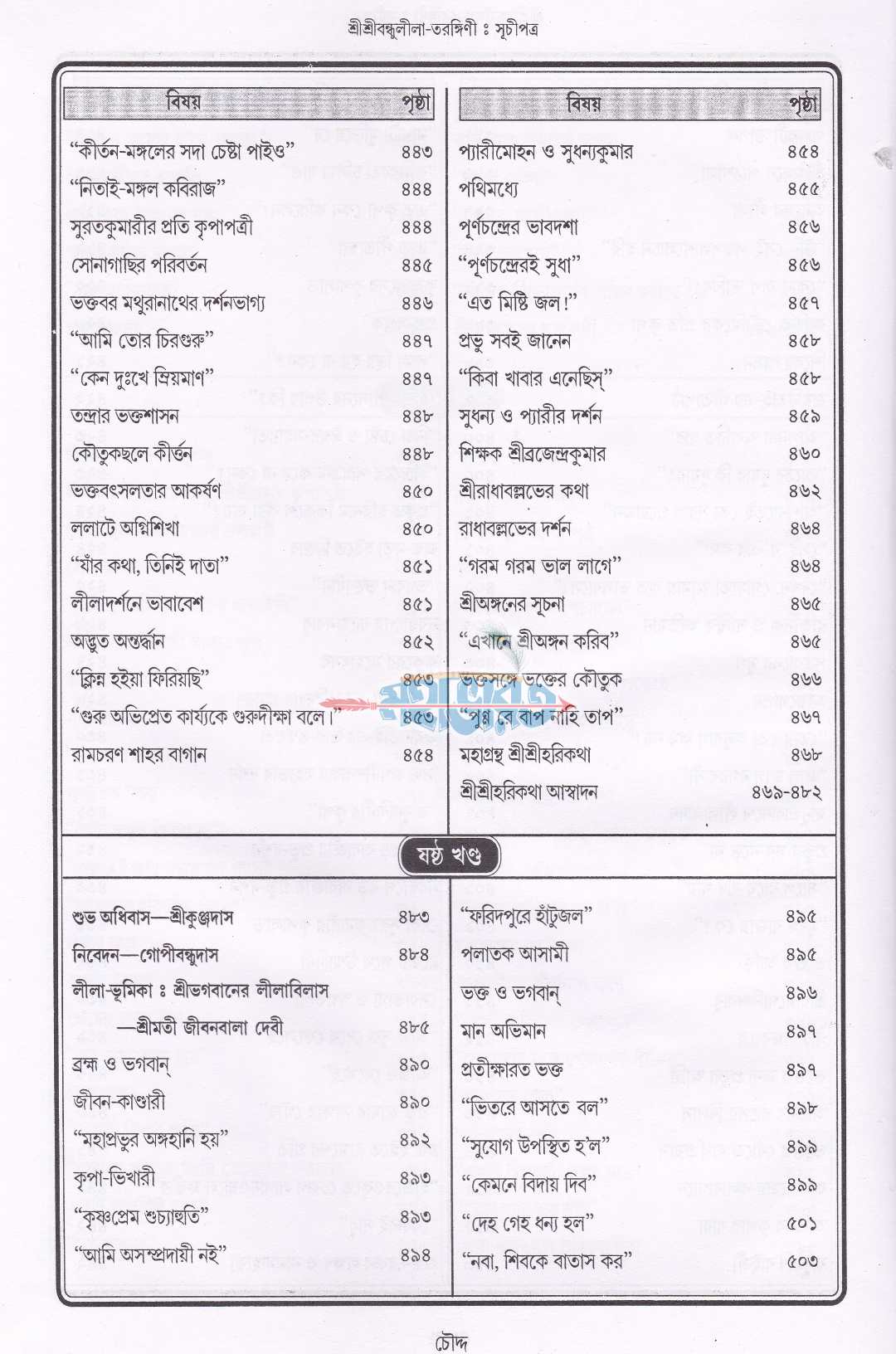 শ্রীশ্রীবন্ধুলীলা-তরঙ্গিণী