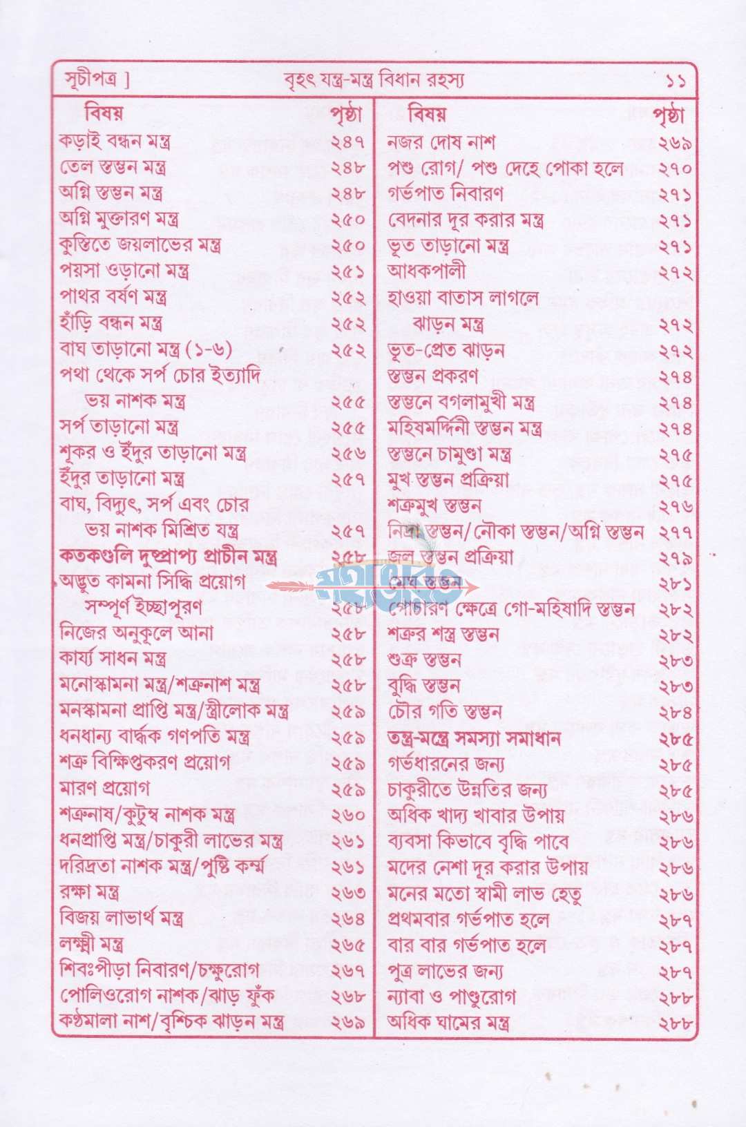 বৃহৎ যন্ত্র মন্ত্র বিধান রহস্য