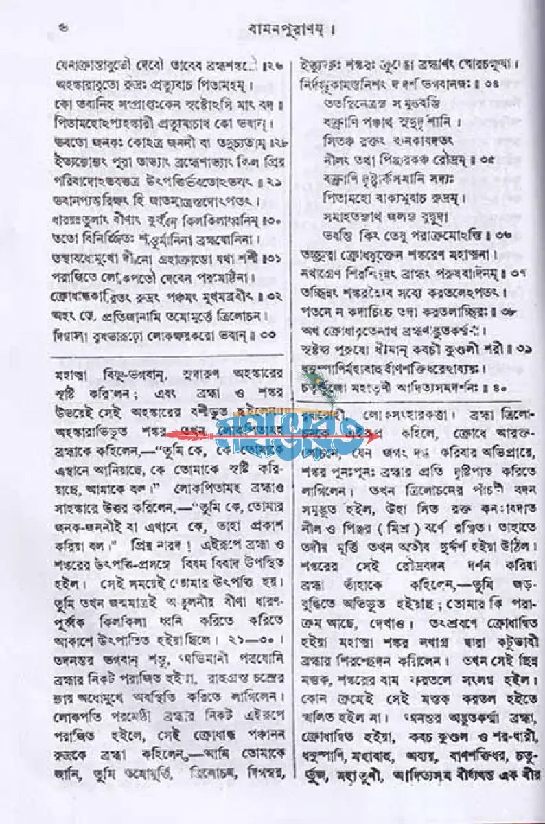 বামনপুরাণ (মূল সংস্কৃত ও বঙ্গানুবাদ সমেত) Hindu Religious Books