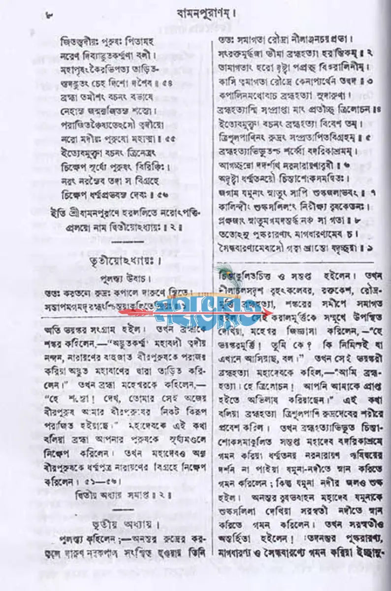 বামনপুরাণ (মূল সংস্কৃত ও বঙ্গানুবাদ সমেত) Hindu Religious Books
