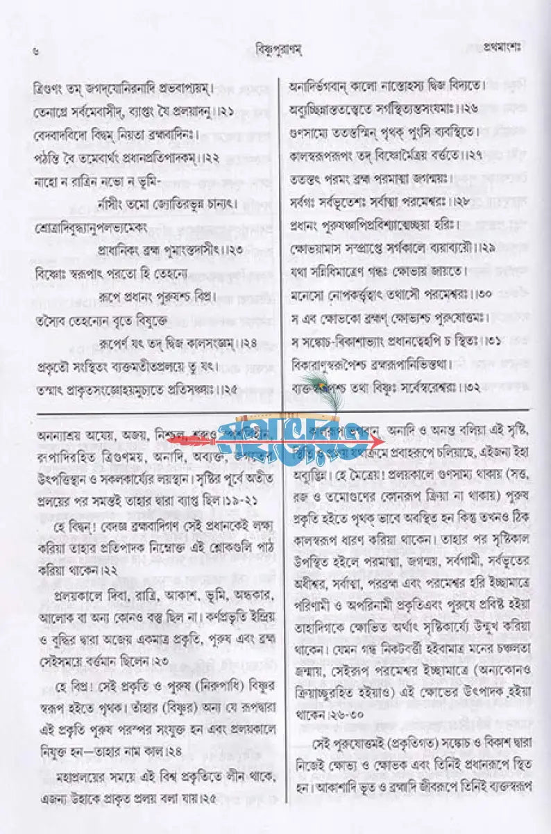 বিষ্ণুপুরাণম্ (মূল সংস্কৃত পাঠান্তর ও বঙ্গানুবাদ সমেত) Hindu Religious Books