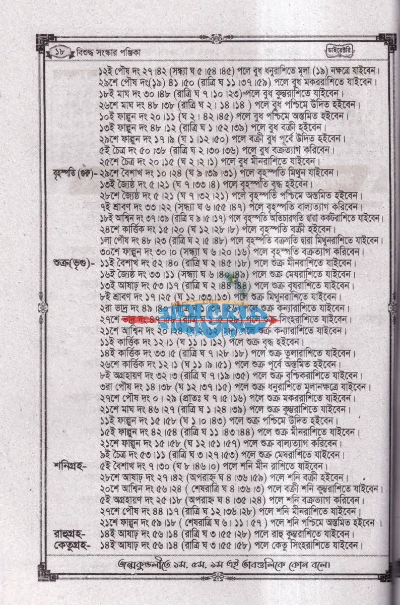 বিশুদ্ধ সংস্কার পঞ্জিকা ডাইরেক্টরি ১৪৩২ Hindu Religious Books