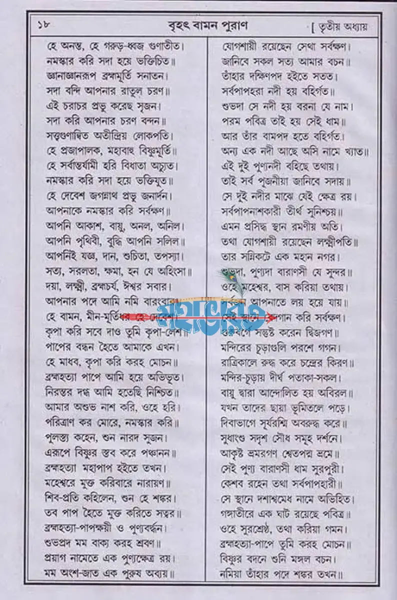 বৃহৎ আদি বামন পুরাণ Hindu Religious Books