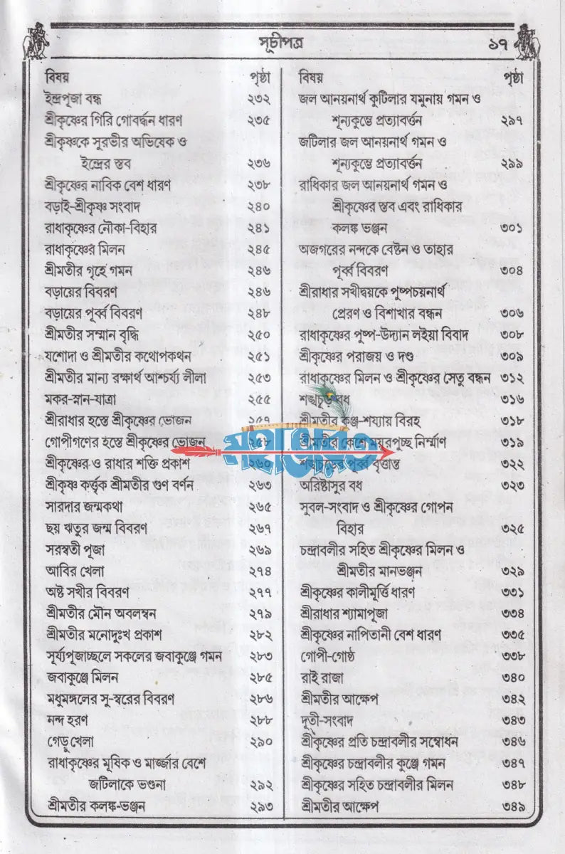 বৃহৎ কৃষ্ণলীলা সারাবলী বাংলাদেশী ছাপা Hindu Religious Books