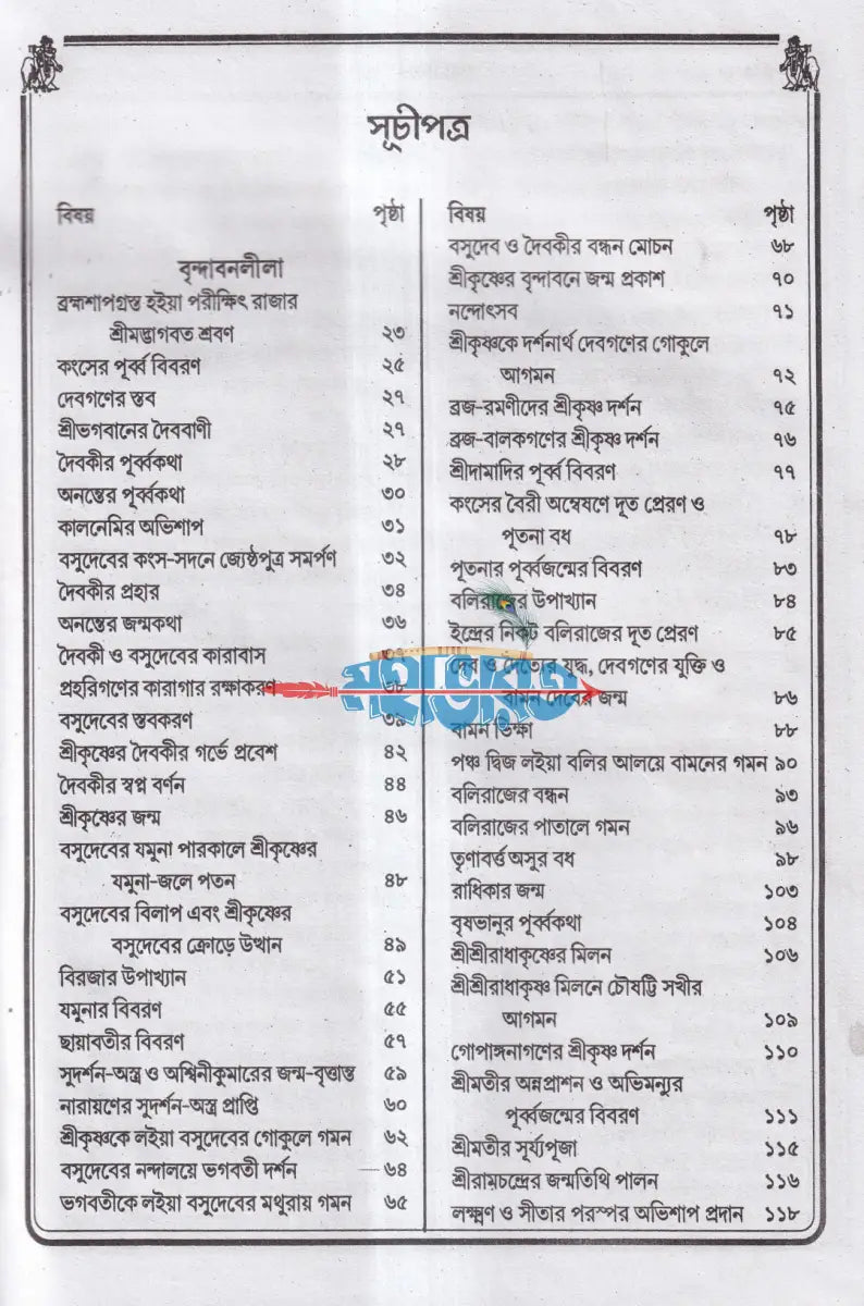 বৃহৎ কৃষ্ণলীলা সারাবলী বাংলাদেশী ছাপা Hindu Religious Books