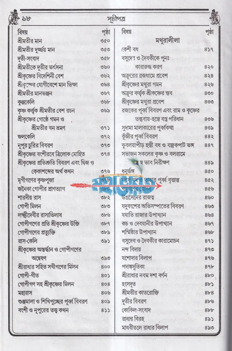 বৃহৎ কৃষ্ণলীলা সারাবলী বাংলাদেশী ছাপা Hindu Religious Books