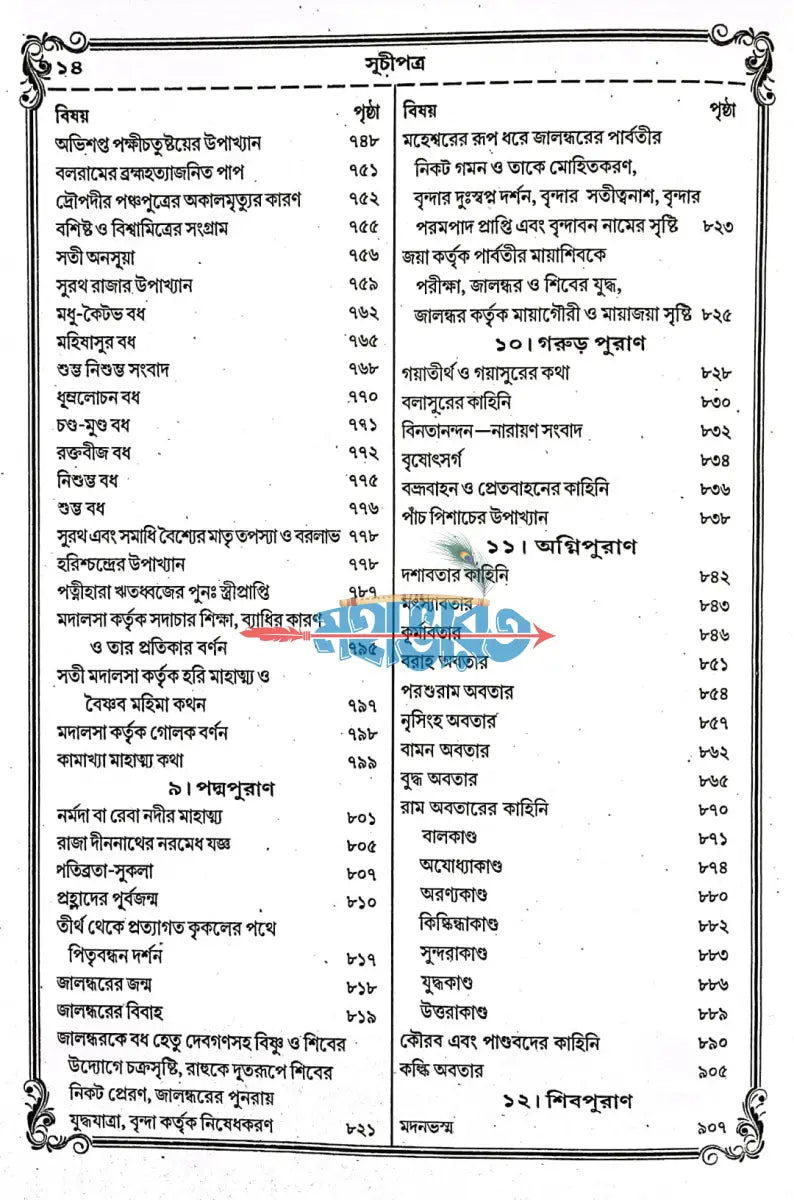 বৃহৎ ও সচিত্র অষ্টাদশ পুরাণ সমগ্র Hindu Religious Books