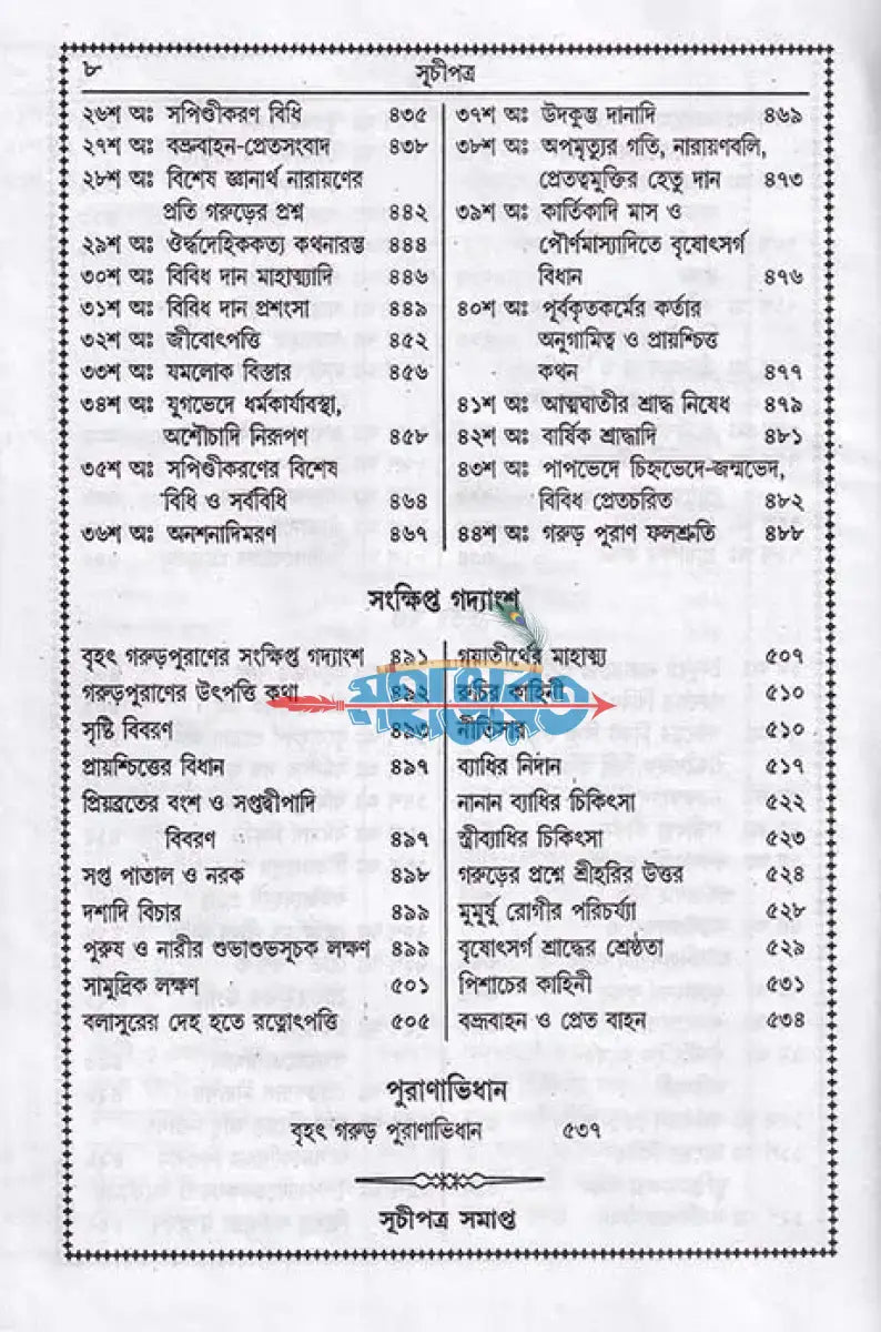 বৃহৎ সচিত্র গরুড় পুরাণ বাংলাদেশী ছাপা Hindu Religious Books