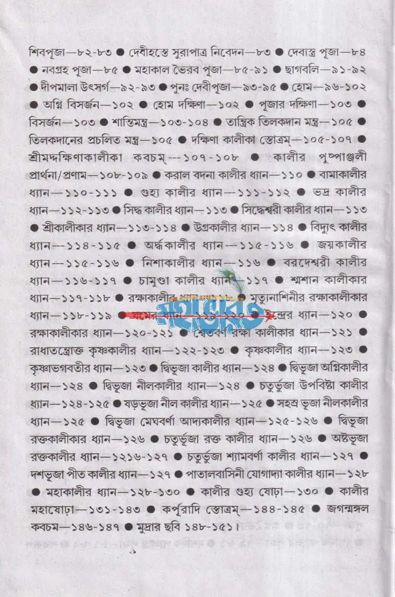 বৃহৎ তন্ত্রোক্ত শ্যামাপূজা বিধি Hindu Religious Books