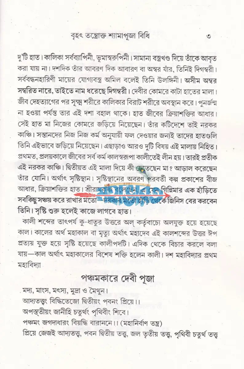 বৃহৎ তন্ত্রোক্ত শ্যামাপূজা বিধি Hindu Religious Books