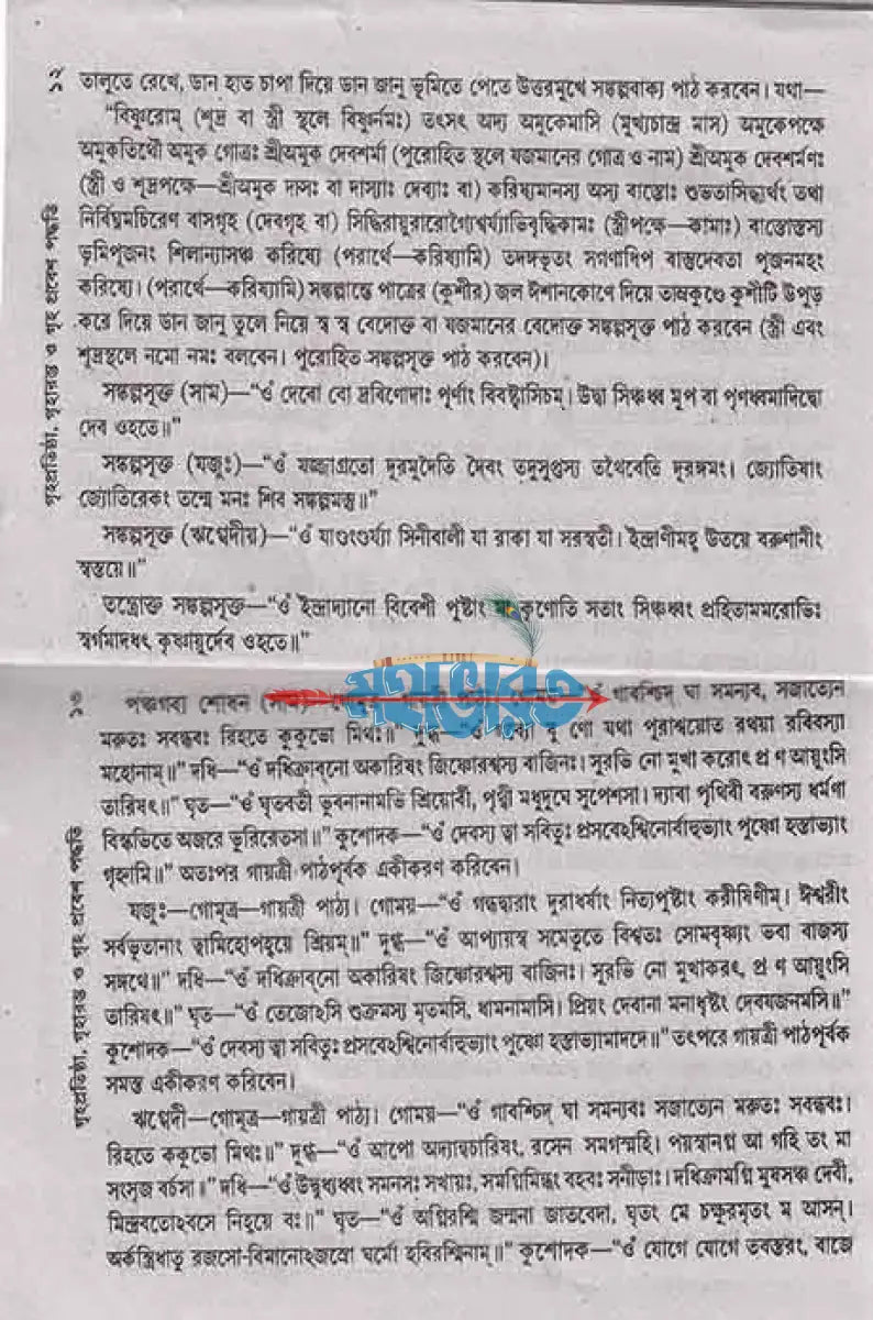 গৃহপ্রতিষ্ঠা,গৃহারম্ভ ও গৃহপ্রবেশপূজা পদ্ধতি বাংলাদেশী ছাপা Hindu Religious Books