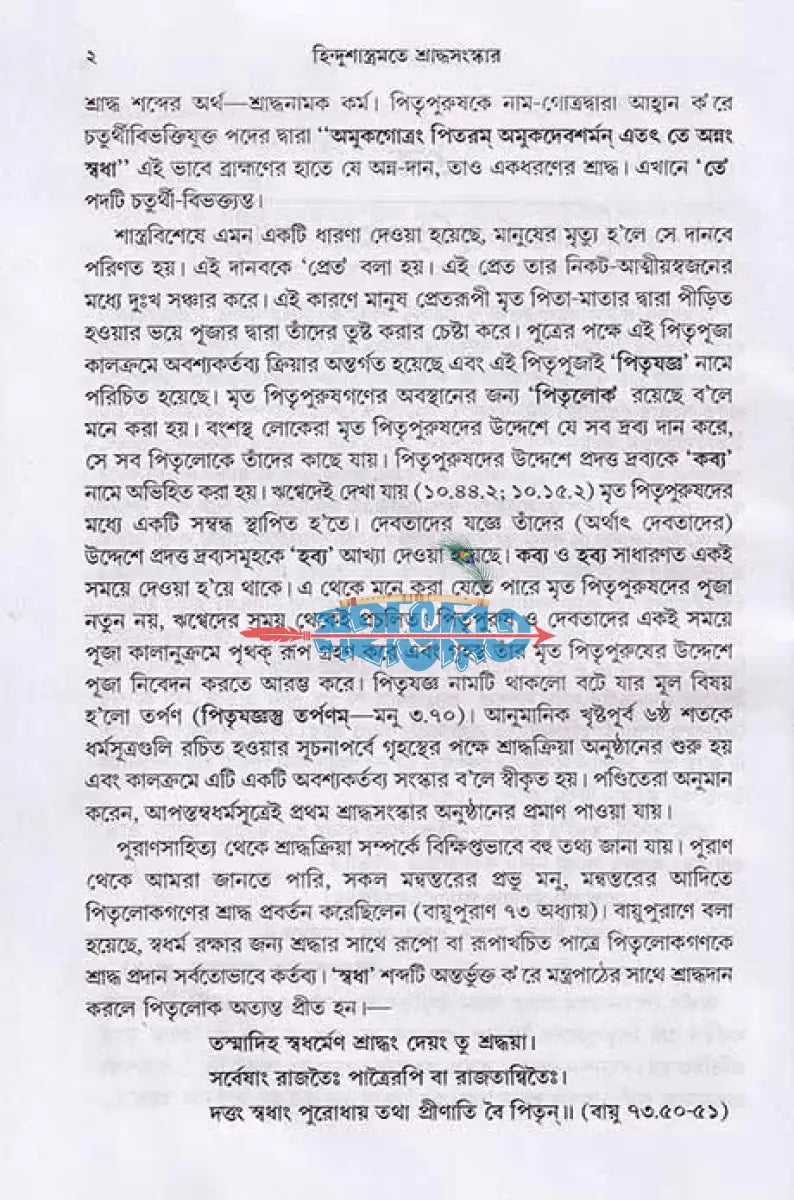 হিন্দুশাস্ত্রমতে শ্রাদ্ধ সংস্কার Hindu Religious Books