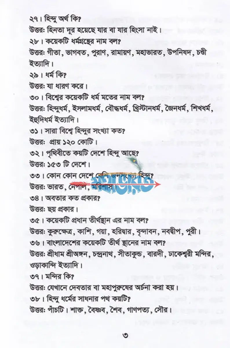 জানা অজানায় ধর্ম ও নৈতিক শিক্ষা (প্রাথমিক ভাগ বহুনির্বাচনী) Hindu Religious Books
