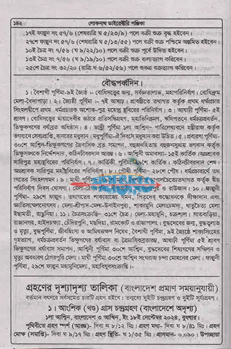 লোকনাথ ডাইরেক্টরী ১৪৩১ সনের Hindu Religious Books