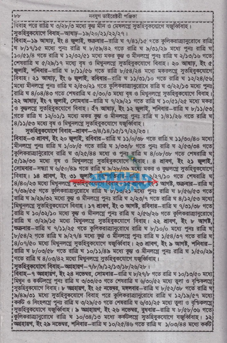 নবযুগ ডাইরেক্টরী পঞ্জিকা সন ১৪৩২ Hindu Religious Books