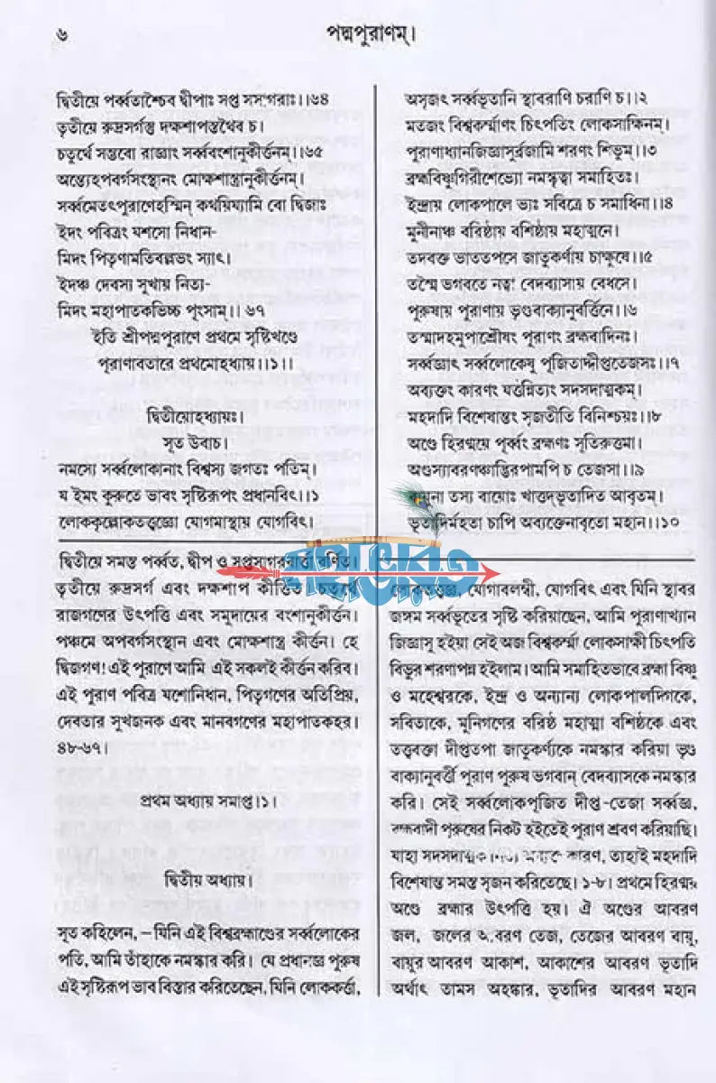 পদ্মপুরাণম্ ব্রহ্ম খণ্ডম্ (মূল সংস্কৃত ও বঙ্গানুবাদ সমেত) Hindu Religious Books