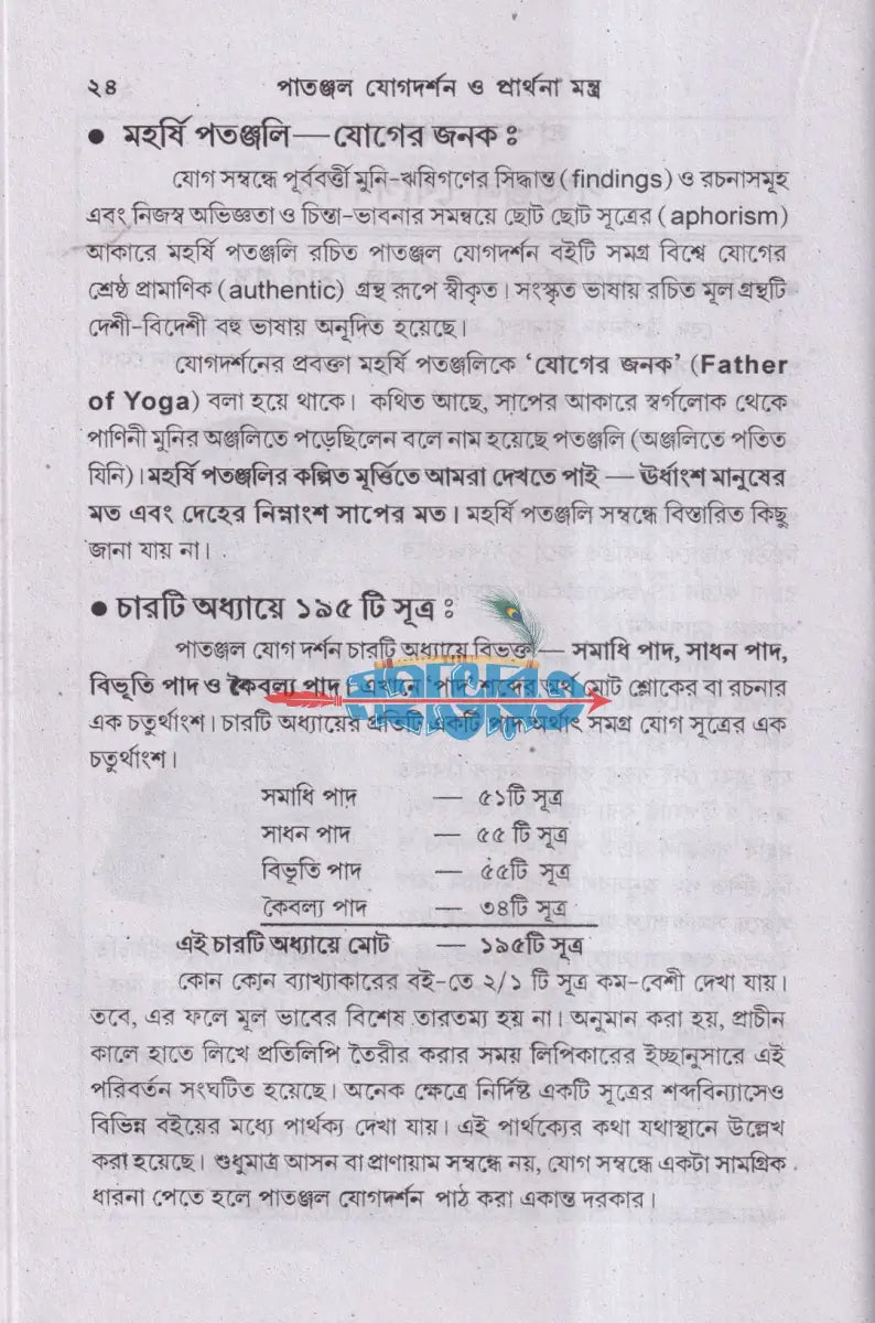 পাতাঞ্জল যোগদর্শন ও প্রার্থনা মন্ত্র (আসন প্রাণায়াম ও ধ্যান সহ) Hindu Religious Books