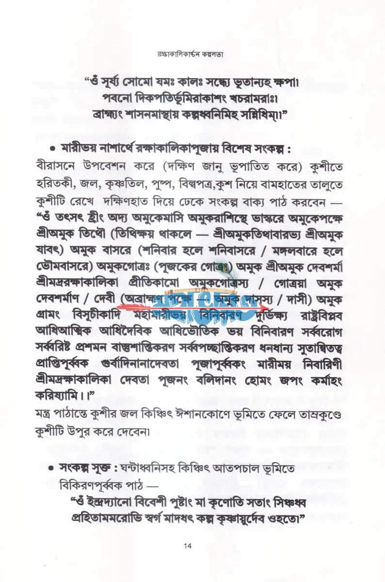 রক্ষাকালিকার্চ্চন কল্পলতা Hindu Religious Books