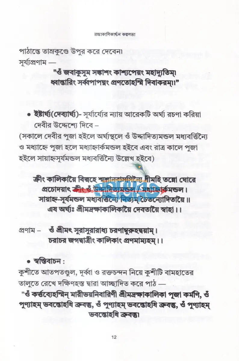 রক্ষাকালিকার্চ্চন কল্পলতা Hindu Religious Books