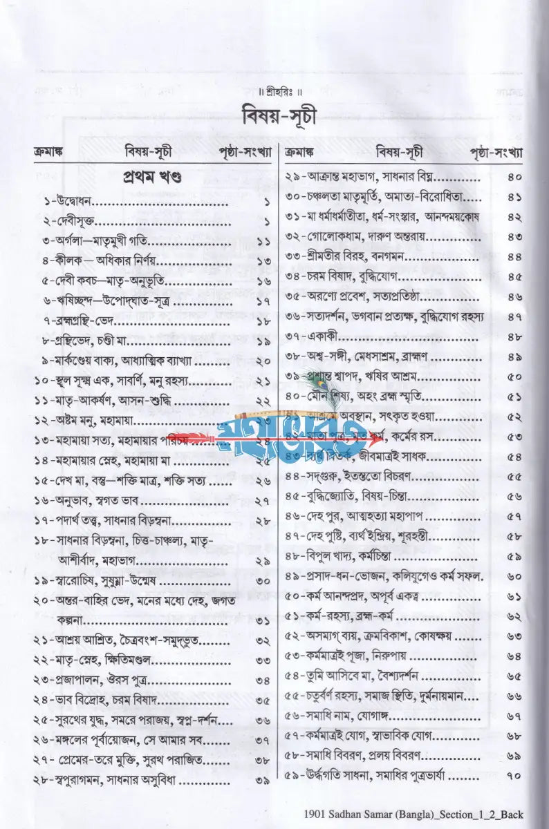 সাধন সমর বা দেবী মাহাত্ম্য Hindu Religious Books