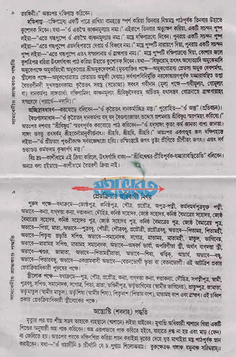 সামবেদীয় শ্রাদ্ধকাণ্ড পদ্ধতি (বরাতবিহীন) Hindu Religious Books