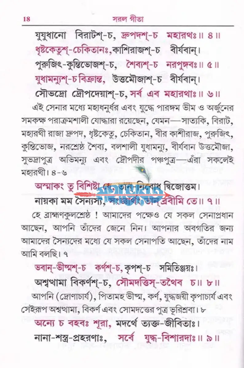 সরল গীতা শ্লোকার্থ এবং মূলপাঠসহ Hindu Religious Books