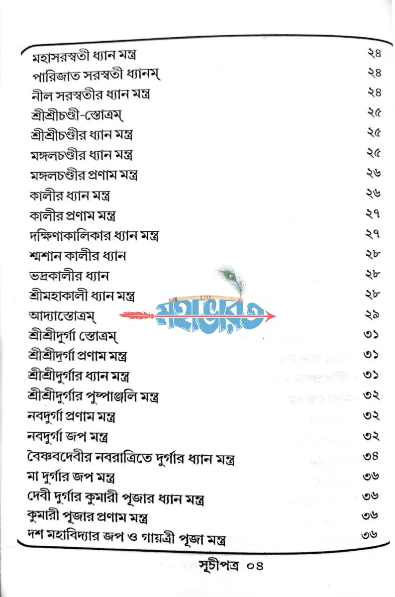 সর্ব্ব দেবদেবীর মন্ত্রমালা Hindu Religious Books