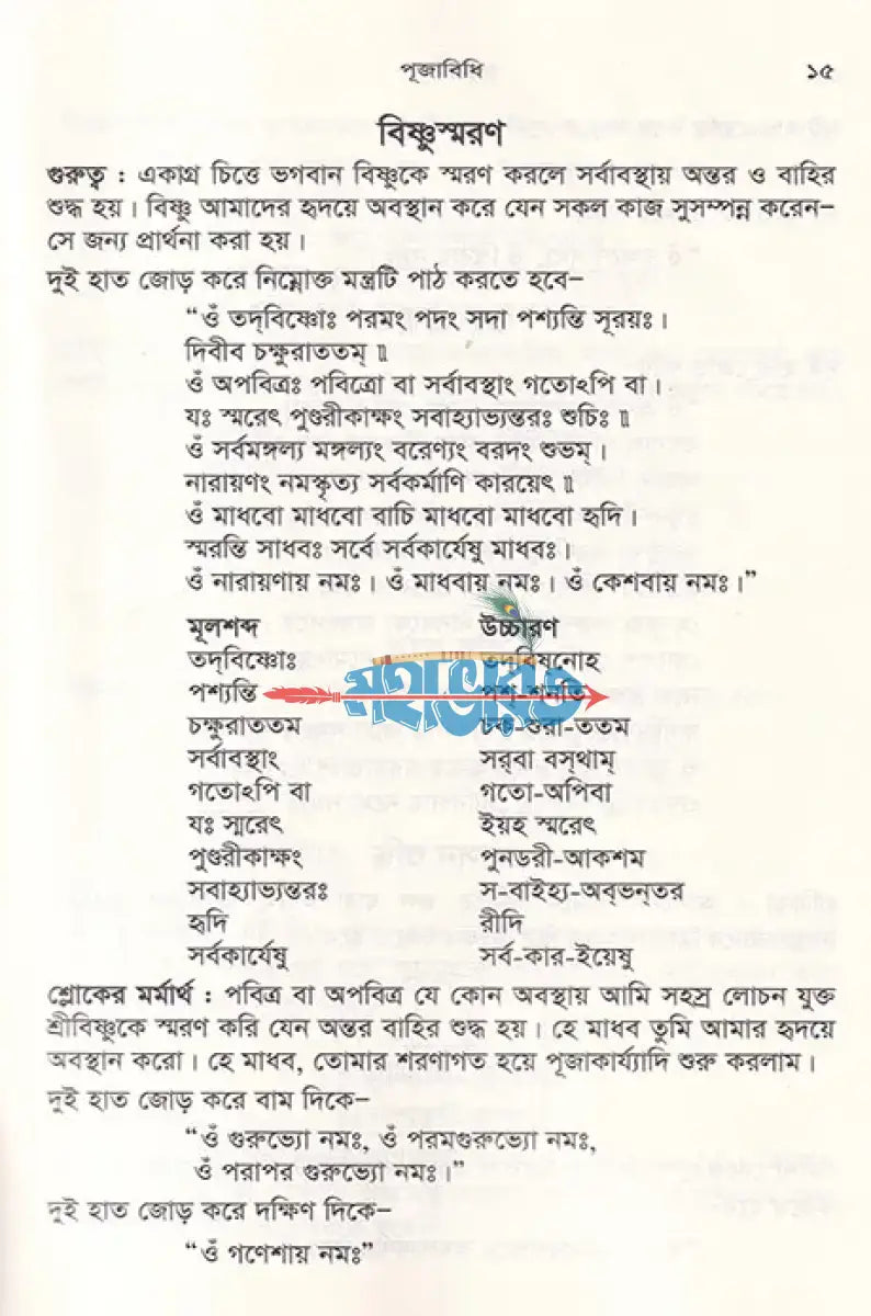 শ্লোকের উচ্চারণসহ পূজাবিধি Hindu Religious Books