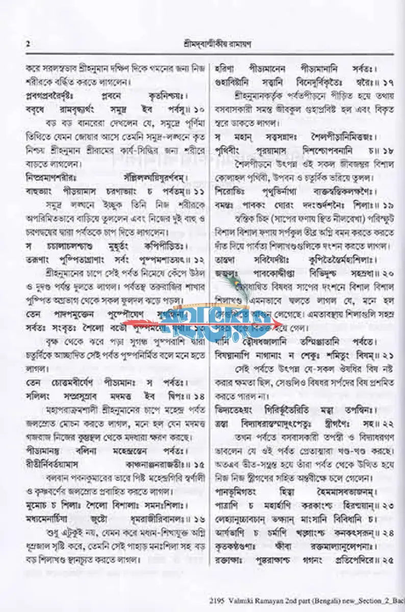 শ্রীমদবাল্মীকীয় রামায়ণ (দ্বিতীয় খণ্ড) Hindu Religious Books