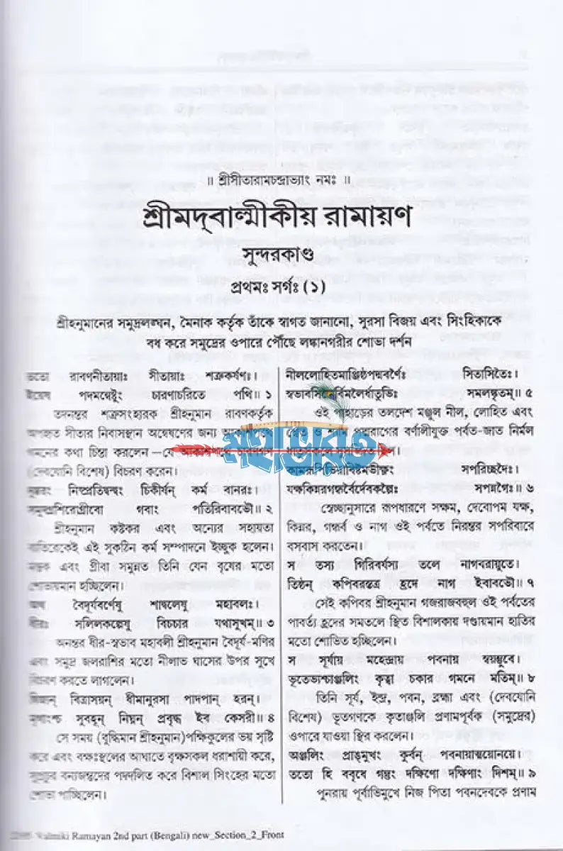 শ্রীমদবাল্মীকীয় রামায়ণ (দ্বিতীয় খণ্ড) Hindu Religious Books