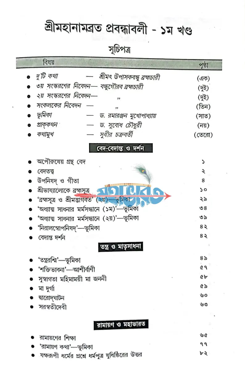 শ্রীমহানামব্রত প্রবন্ধাবলী ১ম খণ্ড Hindu Religious Books