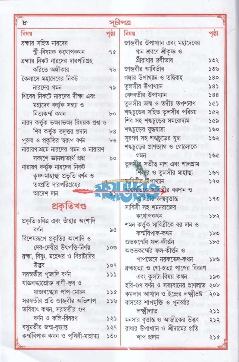 শ্রীশ্রী ব্রহ্মবৈবর্ত্ত পুরাণ Hindu Religious Books