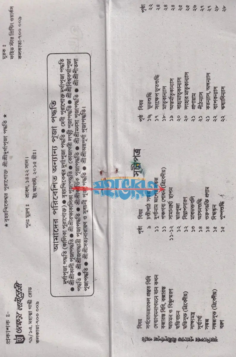 শ্রীশ্রীদুর্গাপূজা পদ্ধতি Hindu Religious Books