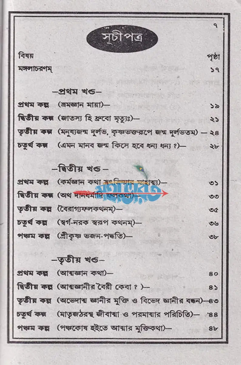 শ্রীশ্রীকৃষ্ণ তত্ত্বরসামৃত জ্ঞানমঞ্জরী Hindu Religious Books