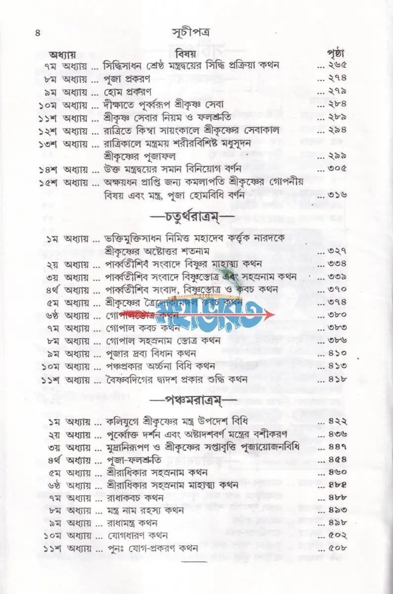শ্রীশ্রীনারদ পঞ্চরাত্রম [জ্ঞানামৃত সারসংহিতা] Hindu Religious Books