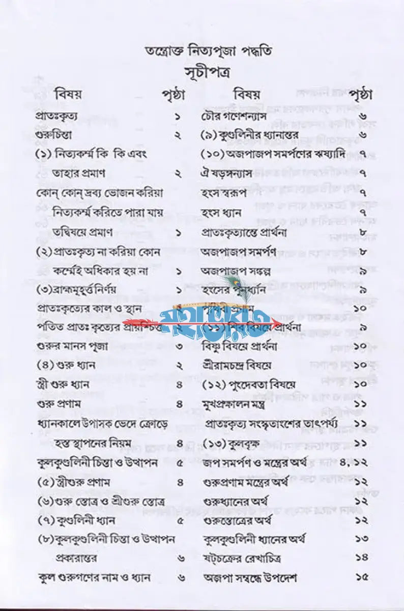 তন্ত্রোক্ত নিত্যপূজা পদ্ধতি ও রহস্য পূজা পদ্ধতি Hindu Religious Books