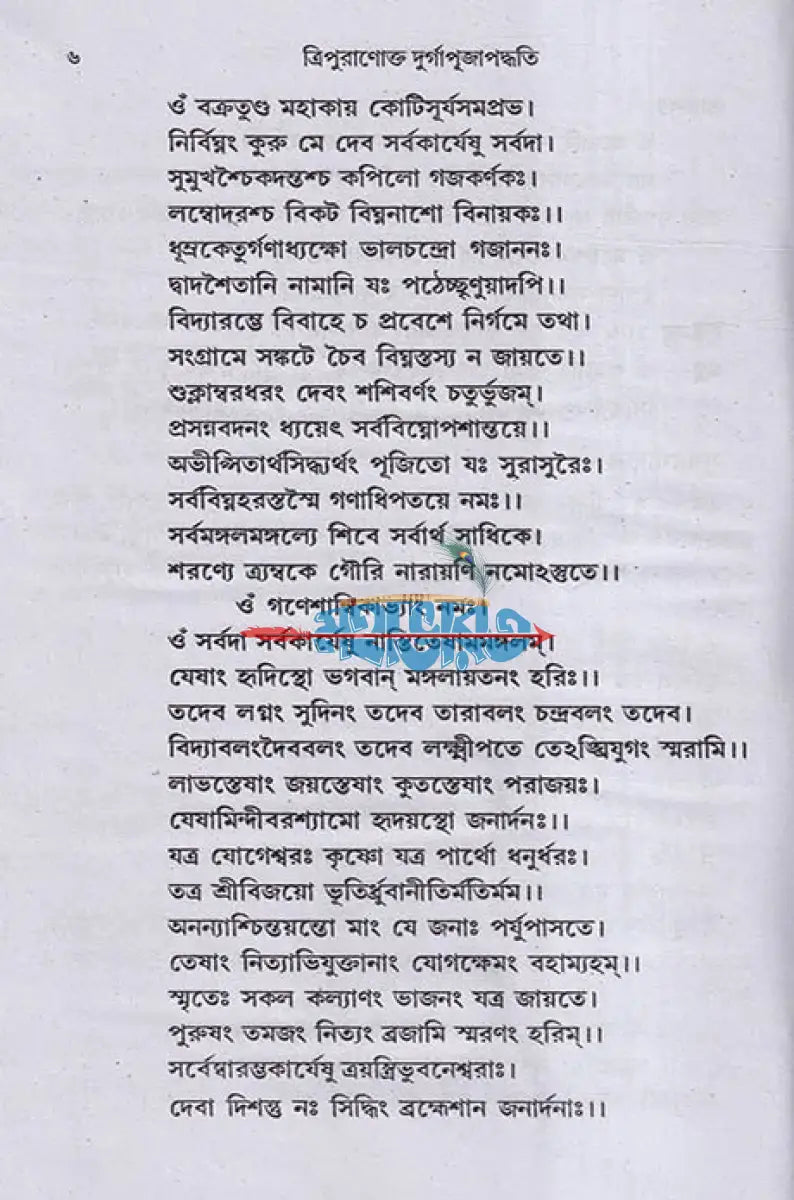 ত্রিপুরাণোক্ত দুর্গা পূজাপদ্ধতি বনদুর্গা পূজাপদ্ধতি Hindu Religious Books